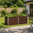 Verhoogd tuinbed 160x80x55 cm staal zwart