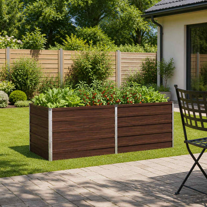 Verhoogd Tuinbed Zwart 160 x 80 x 55 cm koudgewalst staal