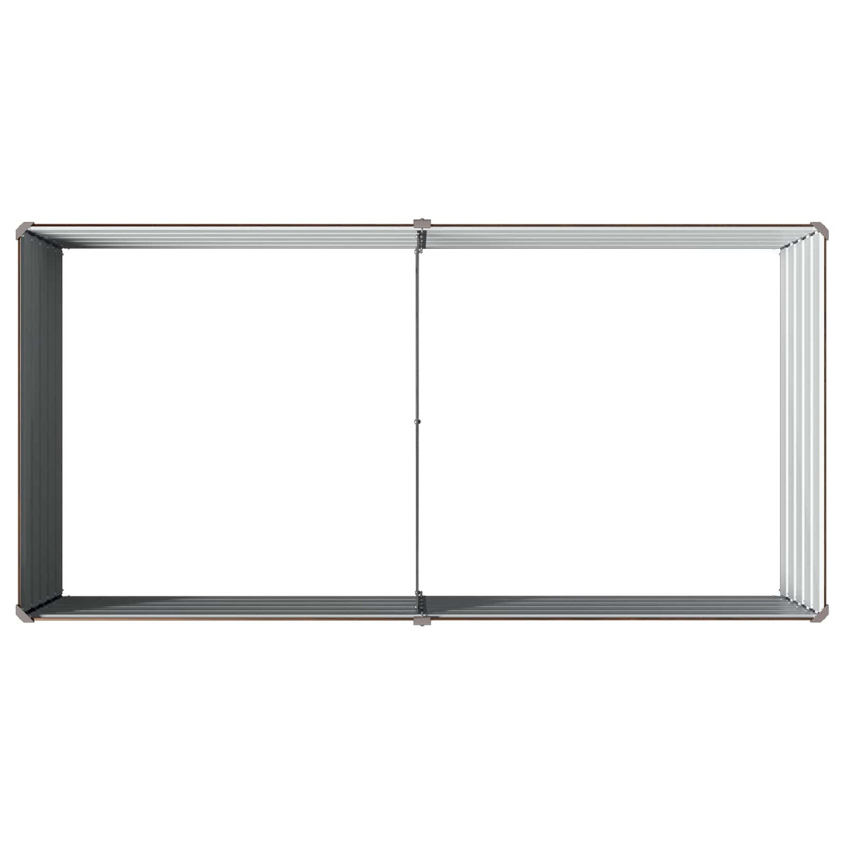 Verhoogd Tuinbed Zwart 160 x 80 x 55 cm koudgewalst staal