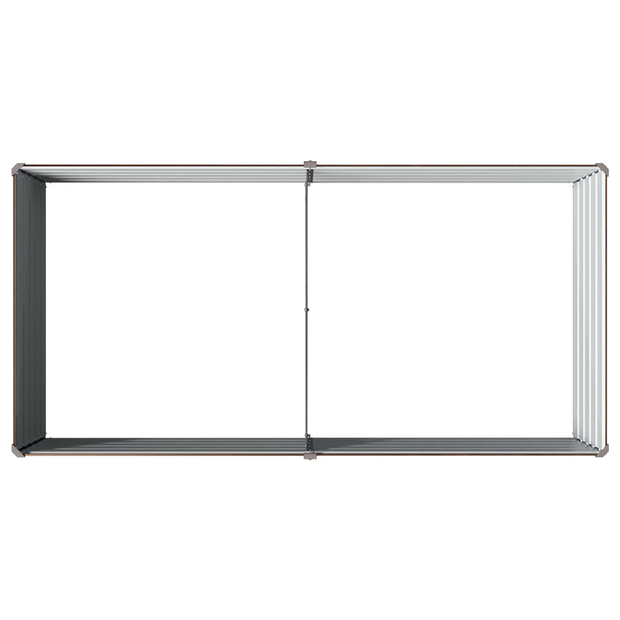 Verhoogd Tuinbed Zwart 160 x 80 x 55 cm koudgewalst staal
