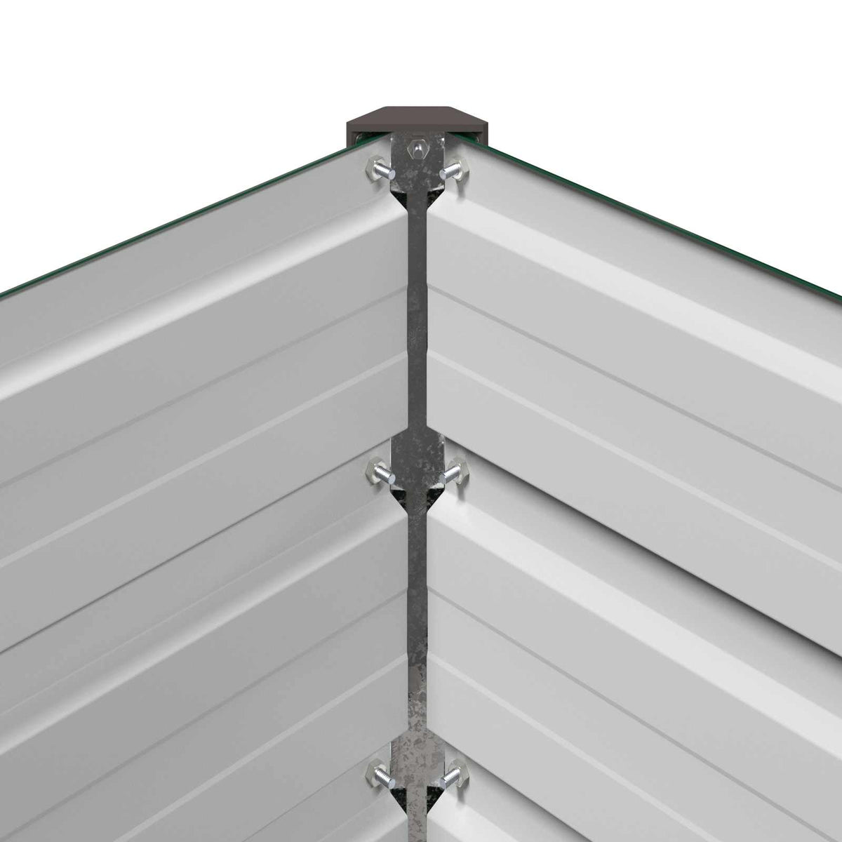 Verhoogd Tuinbed Groen 160 x 80 x 55 cm koudgewalst stalen