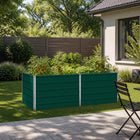 Verhoogd tuinbed 160x80x55 cm groen staal