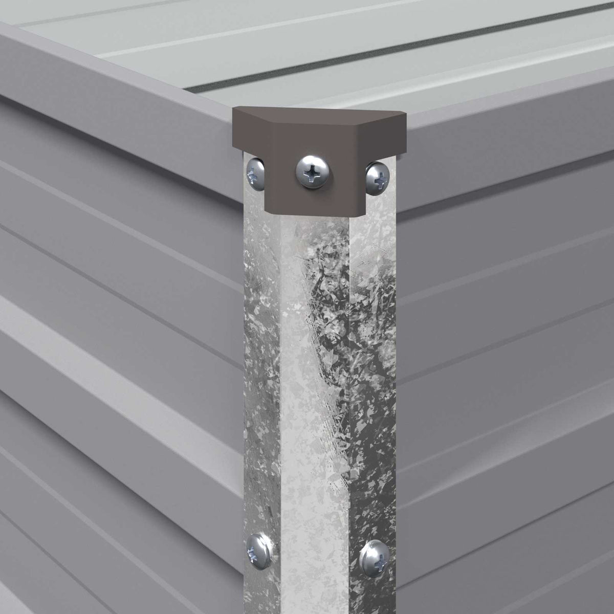 Verhoogd Tuinbed Grijs 160 x 80 x 55 cm koudgewalst staal