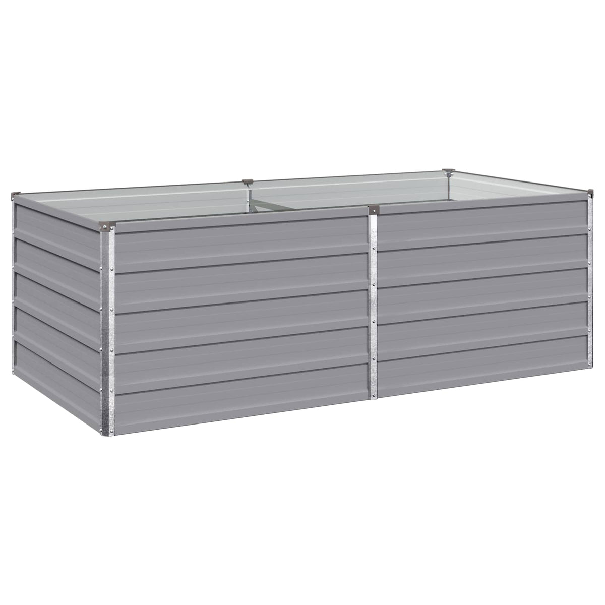 Verhoogd Tuinbed Grijs 160 x 80 x 55 cm koudgewalst staal
