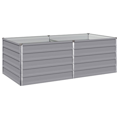 Verhoogd Tuinbed Grijs 160 x 80 x 55 cm koudgewalst staal
