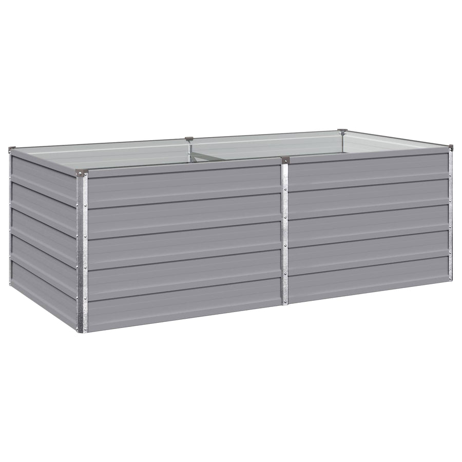 Verhoogd Tuinbed Grijs 160 x 80 x 55 cm koudgewalst staal