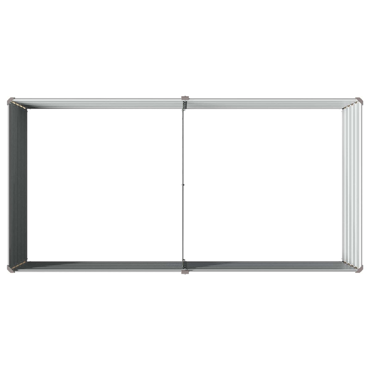Verhoogd Tuinbed Grijs 160 x 80 x 55 cm koudgewalst staal
