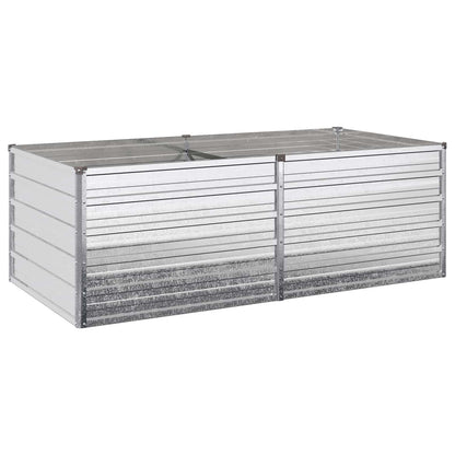 Verhoogd Tuinbed Zilverkleurig 160 x 80 x 55 cm gegalvaniseerd