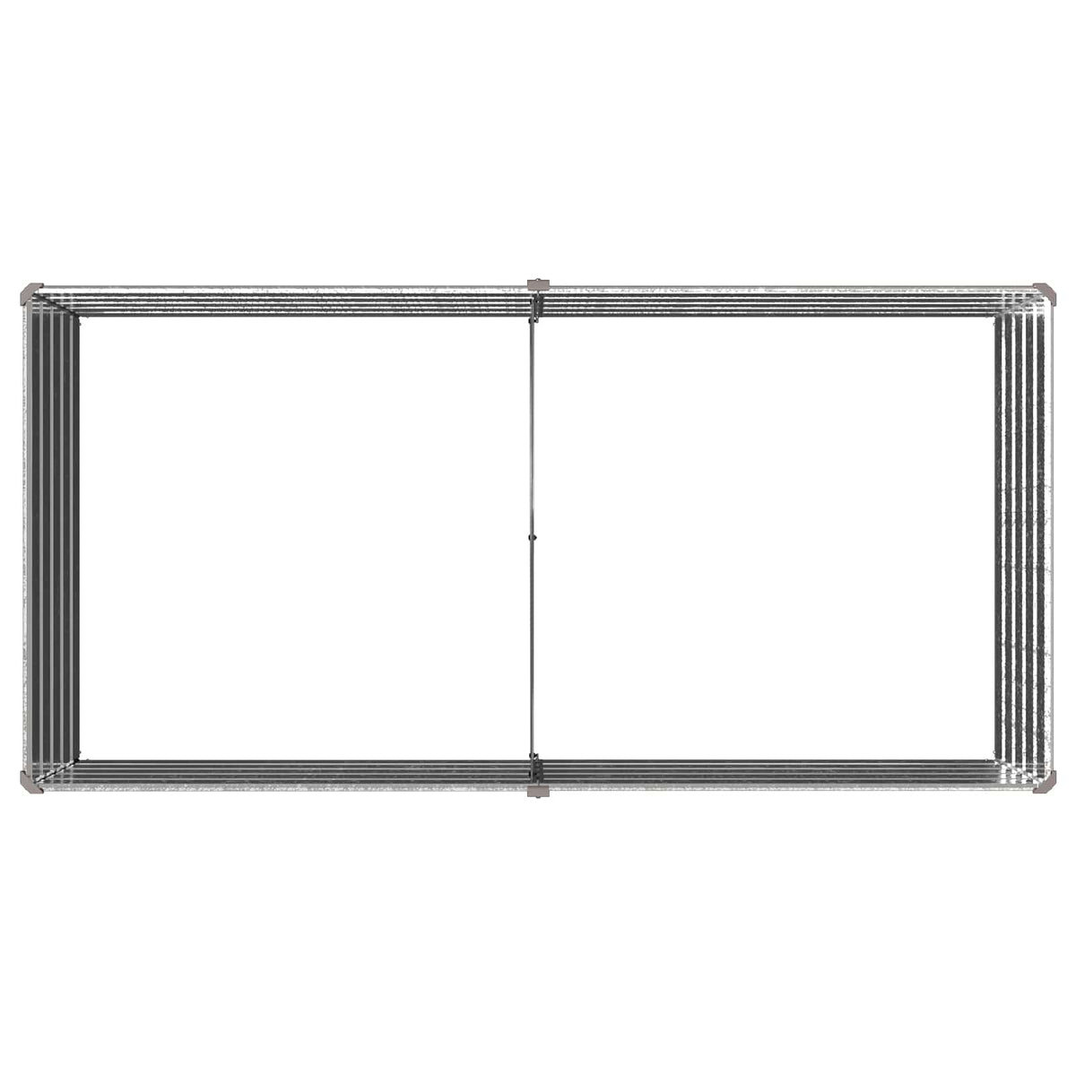 Verhoogd Tuinbed Zilverkleurig 160 x 80 x 55 cm gegalvaniseerd