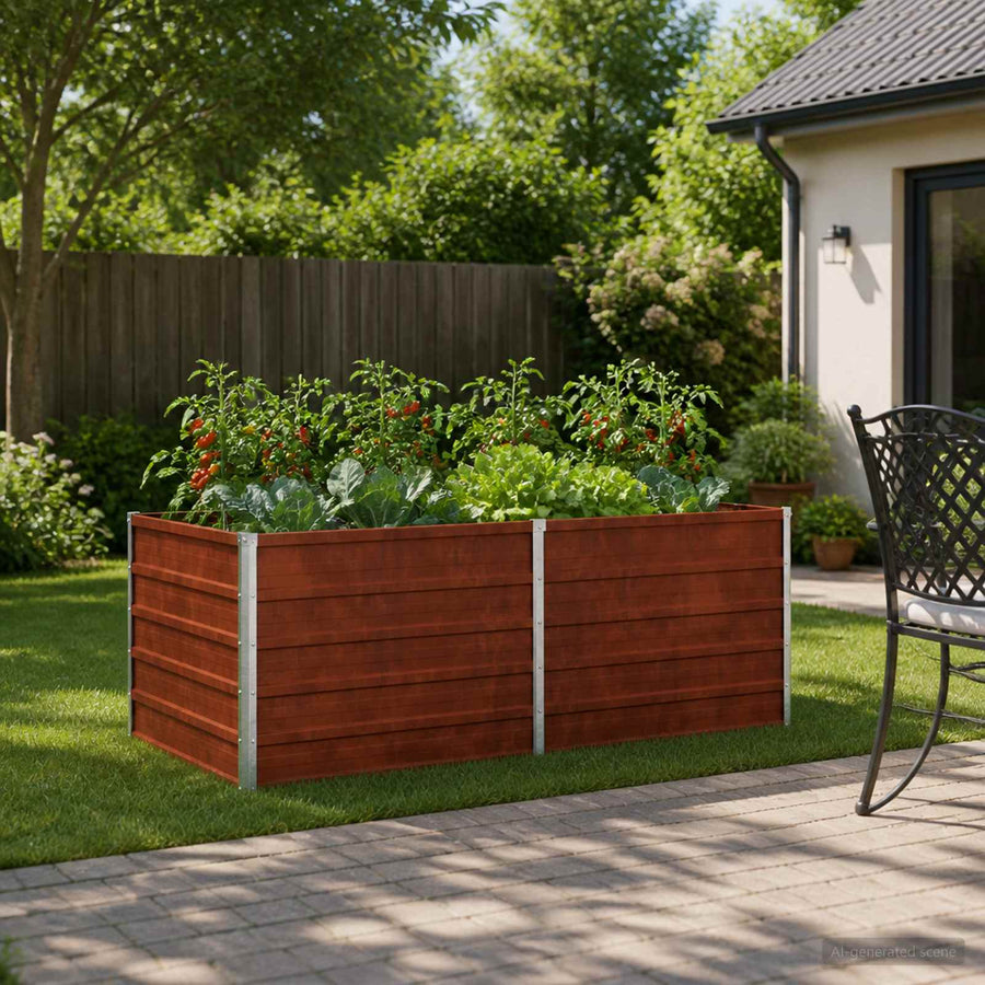 Verhoogd Tuinbed Roestig 160 x 80 x 55 cm corton