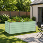 Verhoogd tuinbed 160x80x55 cm pastelgroen staal