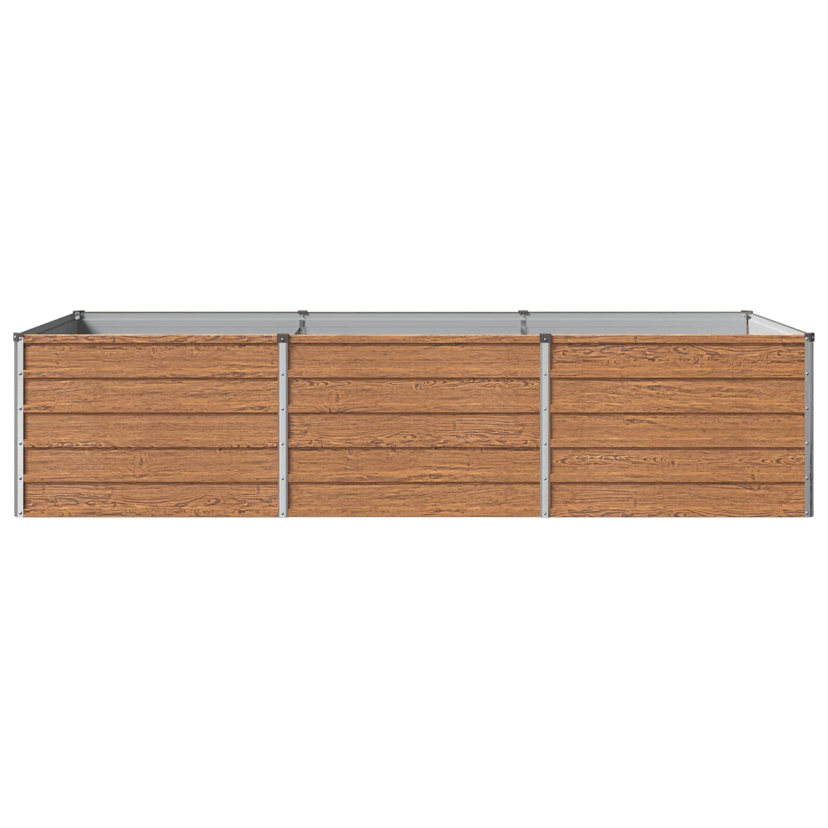 Verhoogd Tuinbed Houtbruin 240 x 80 x 55 cm koudgewalst staal