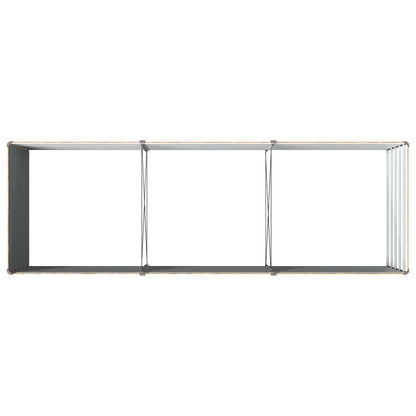 Verhoogd Tuinbed Houtbruin 240 x 80 x 55 cm koudgewalst staal