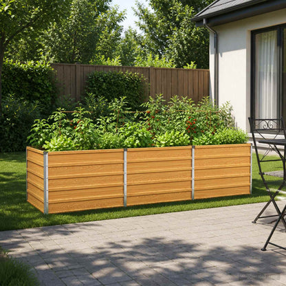 Verhoogd Tuinbed Naturel 240 x 80 x 55 cm koudgewalst staal
