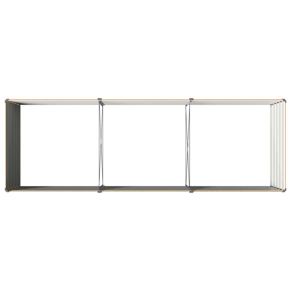 Verhoogd Tuinbed Naturel 240 x 80 x 55 cm koudgewalst staal