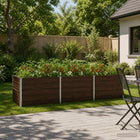 Tuinbed 240x80x55 cm zwart staal