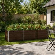 Tuinbed 240x80x55 cm zwart staal