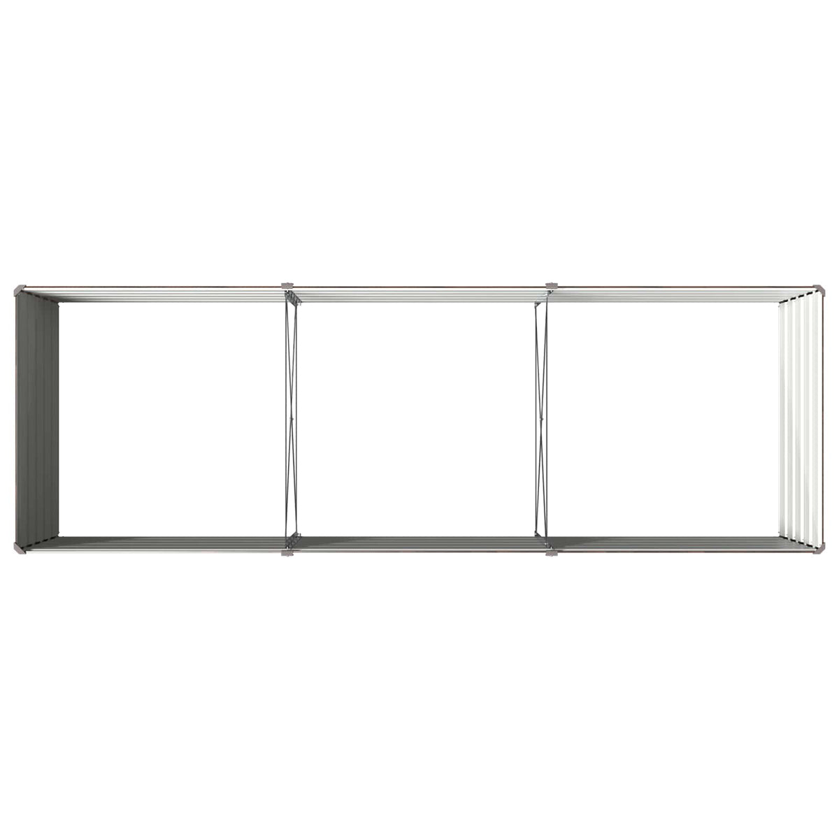 Verhoogd Tuinbed Zwart 240 x 80 x 55 cm koudgewalst staal