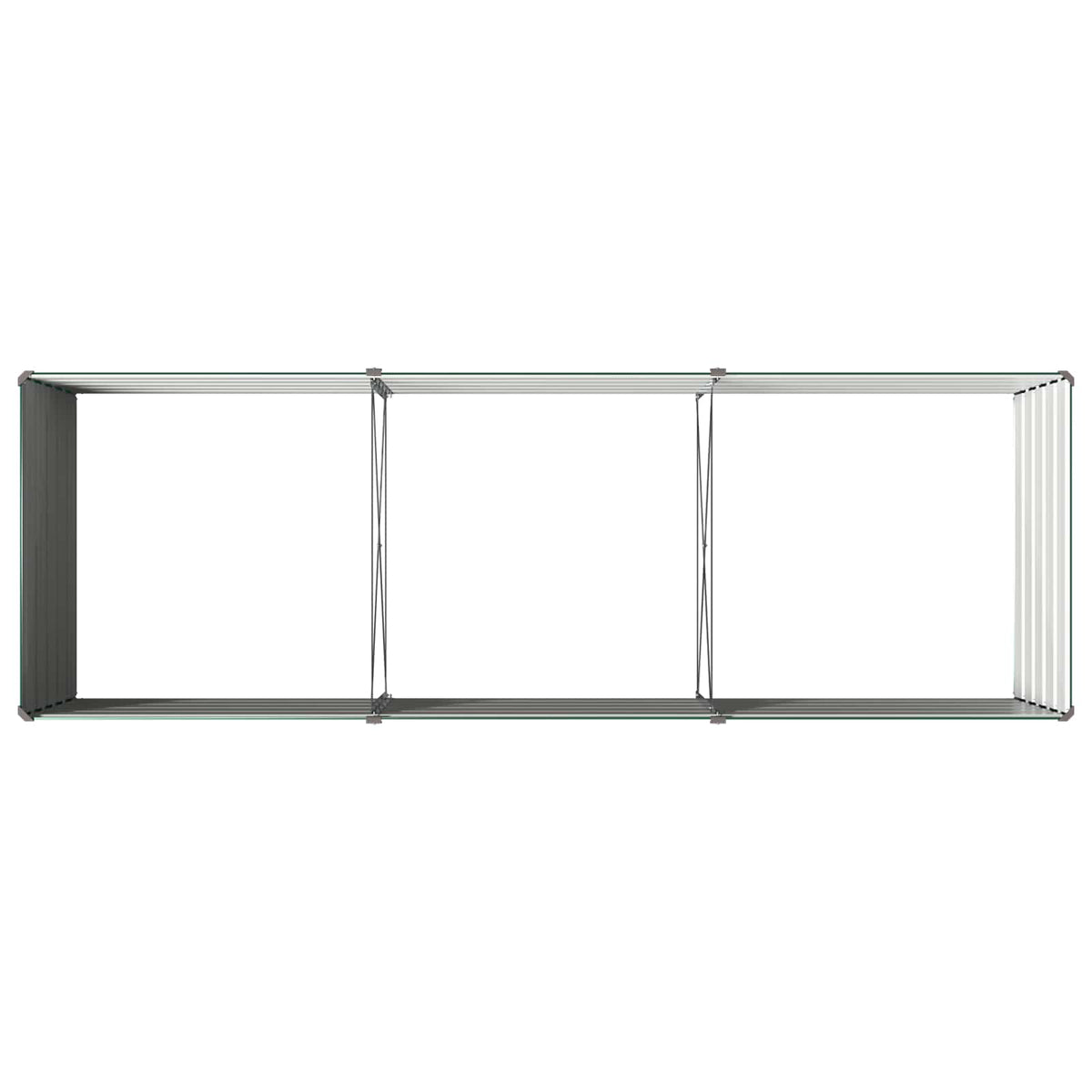 Verhoogd Tuinbed Groen 240 x 80 x 55 cm koudgewalst stalen
