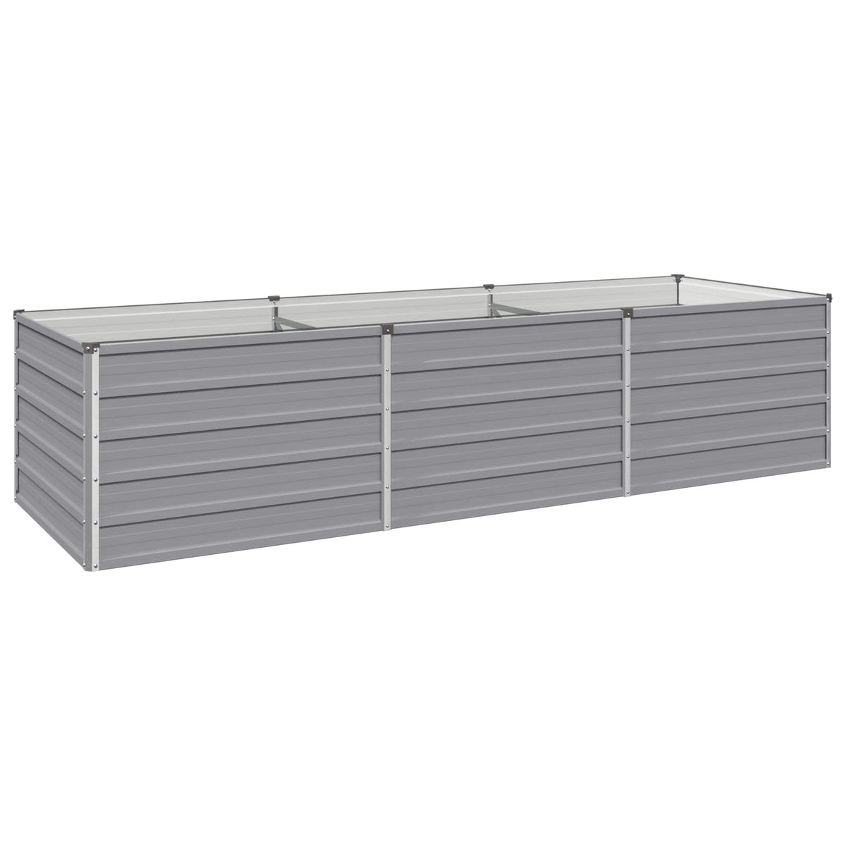 Verhoogd Tuinbed Grijs 240 x 80 x 55 cm koudgewalst staal