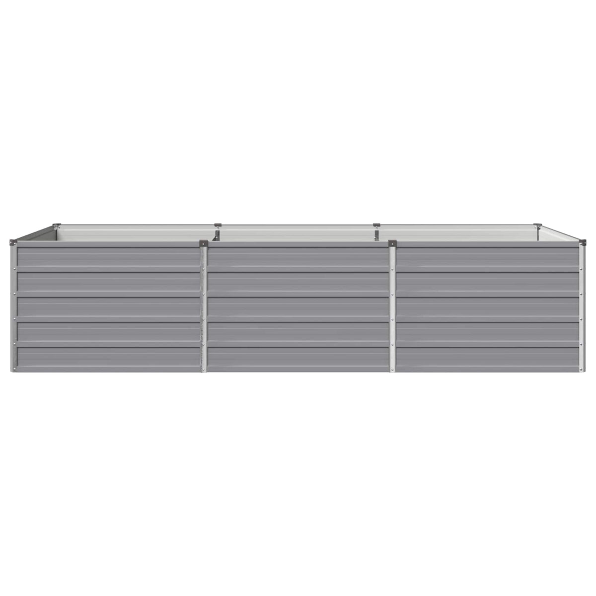 Verhoogd Tuinbed Grijs 240 x 80 x 55 cm koudgewalst staal