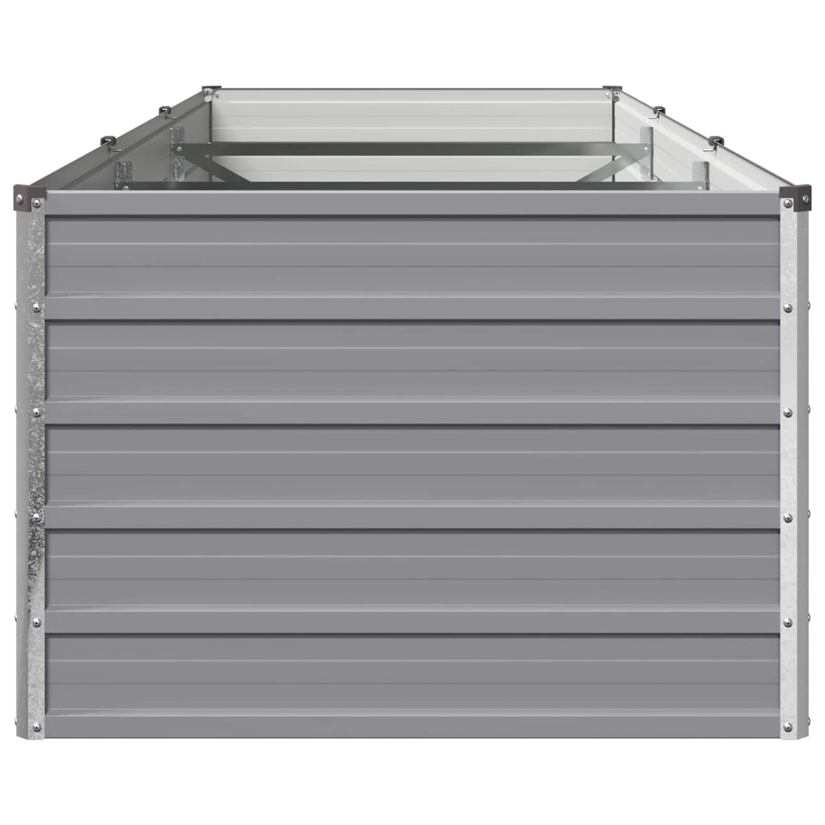 Verhoogd Tuinbed Grijs 240 x 80 x 55 cm koudgewalst staal