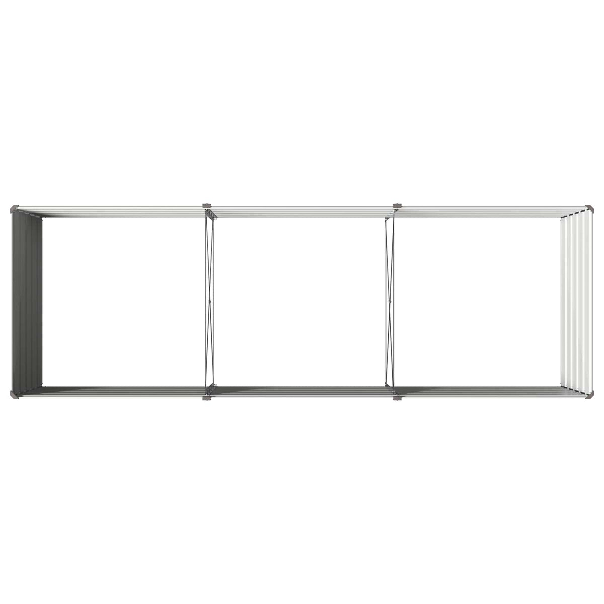 Verhoogd Tuinbed Grijs 240 x 80 x 55 cm koudgewalst staal