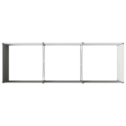 Verhoogd Tuinbed Grijs 240 x 80 x 55 cm koudgewalst staal