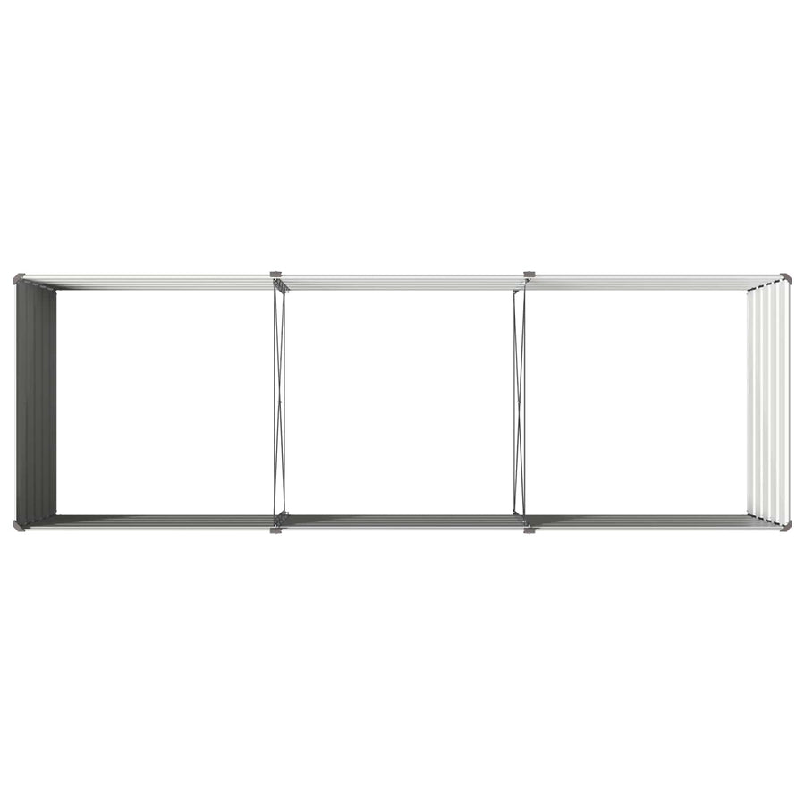 Verhoogd Tuinbed Grijs 240 x 80 x 55 cm koudgewalst staal