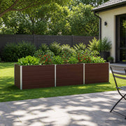 Verhoogd tuinbed 240x80x55 cm staal bruin