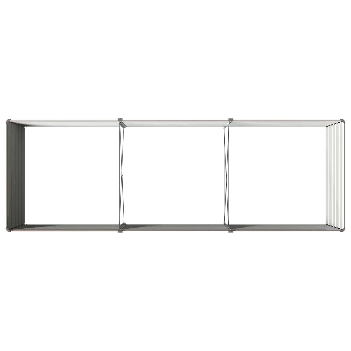Verhoogd Tuinbed Bruin 240 x 80 x 55 cm koudgewalst staal