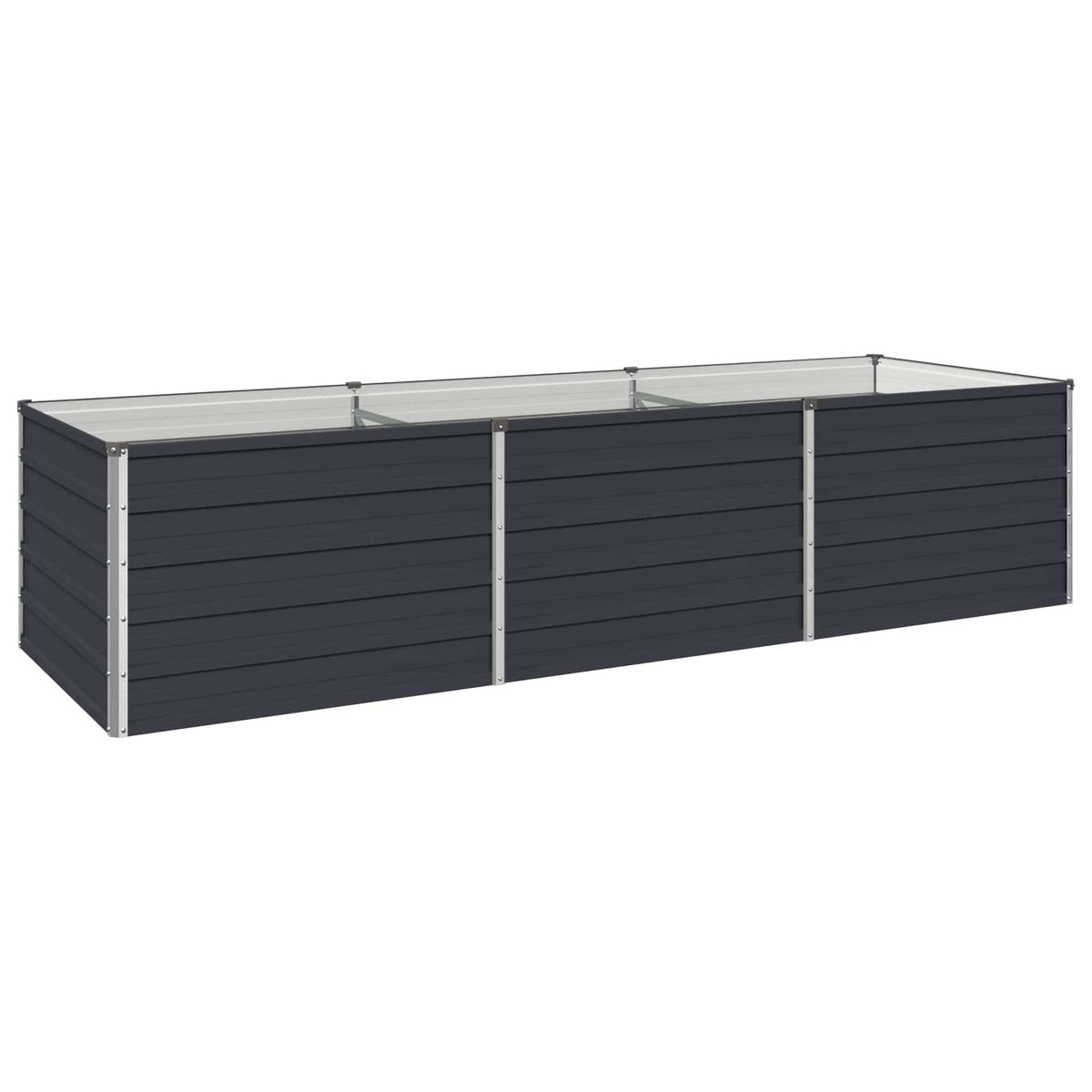 Verhoogd Tuinbed Antracietkleurig 240 x 80 x 55 cm