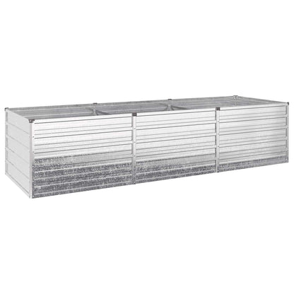 Verhoogd Tuinbed Zilverkleurig 240 x 80 x 55 cm gegalvaniseerd