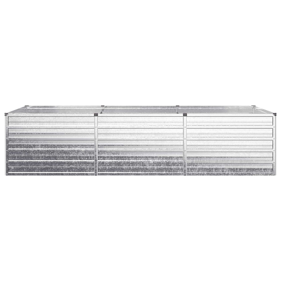 Verhoogd Tuinbed Zilverkleurig 240 x 80 x 55 cm gegalvaniseerd