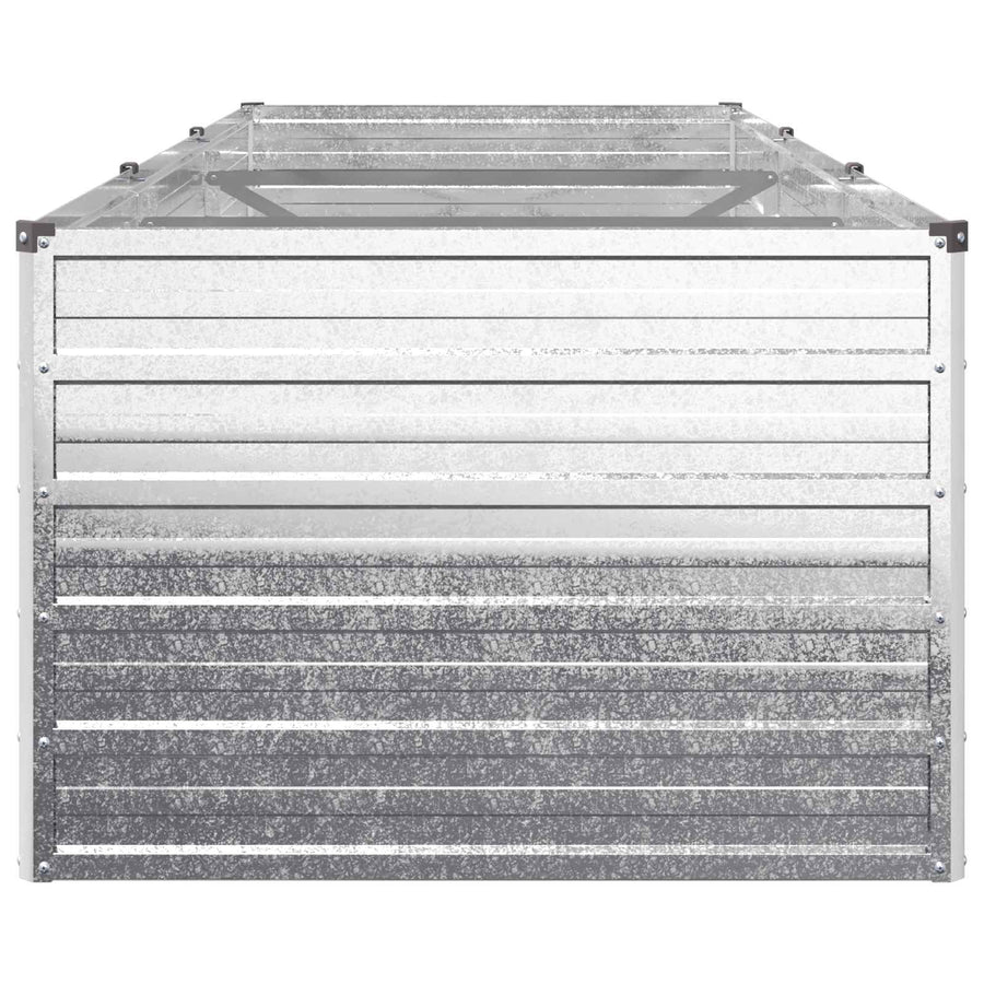 Verhoogd Tuinbed Zilverkleurig 240 x 80 x 55 cm gegalvaniseerd