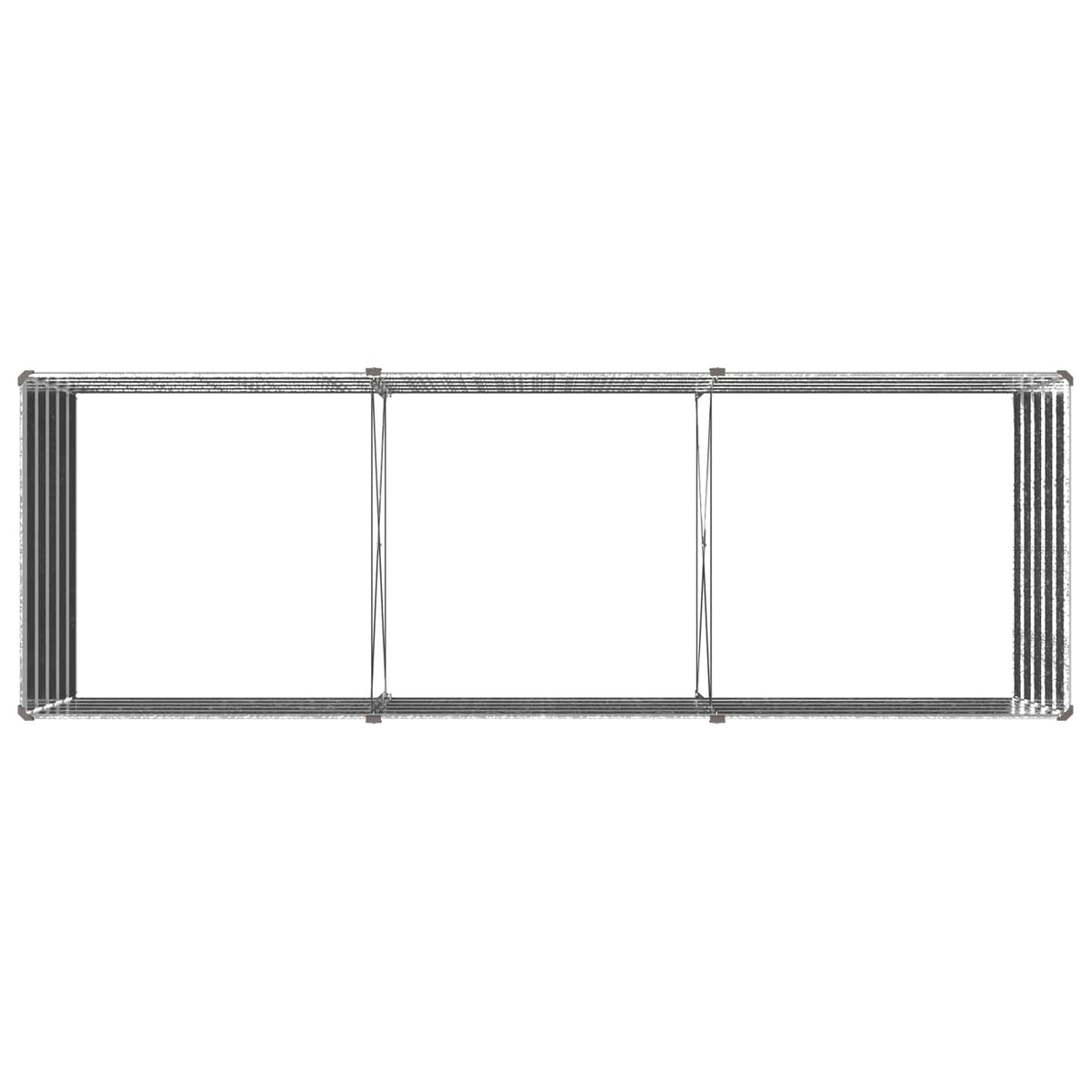 Verhoogd Tuinbed Zilverkleurig 240 x 80 x 55 cm gegalvaniseerd