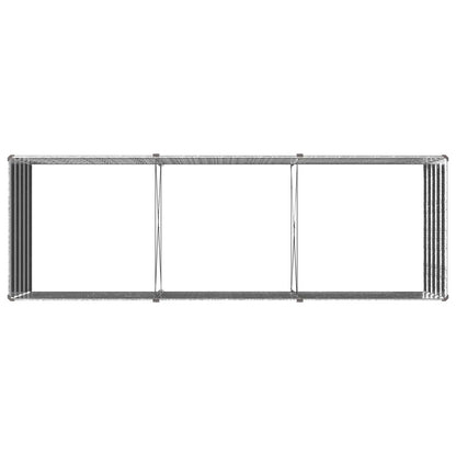 Verhoogd Tuinbed Zilverkleurig 240 x 80 x 55 cm gegalvaniseerd