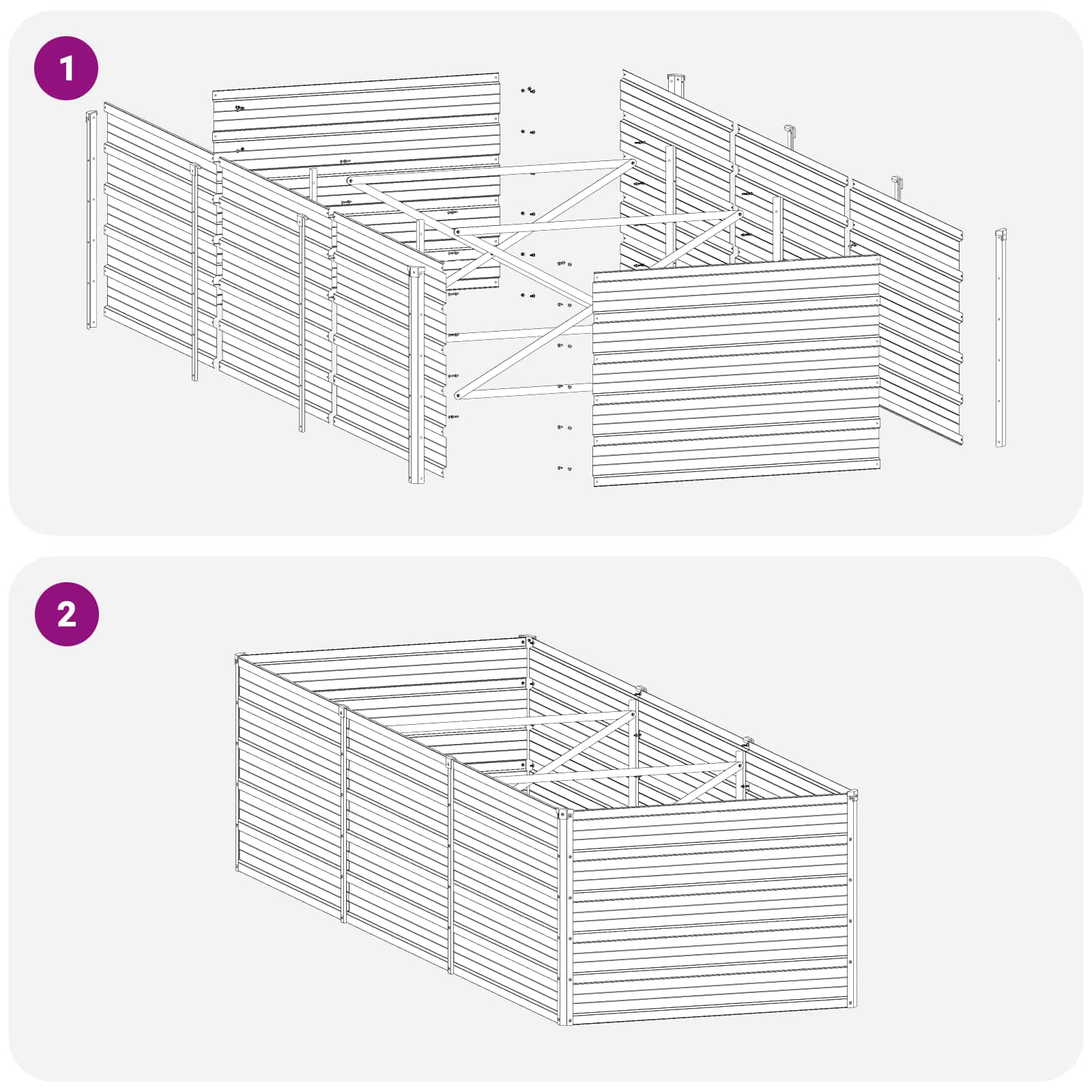 Verhoogd Tuinbed Roestig 240 x 80 x 55 cm corton