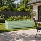Verhoogd tuinbed 240x80x55 cm pastelgroen staal