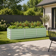 Verhoogd tuinbed 240x80x55 cm pastelgroen staal