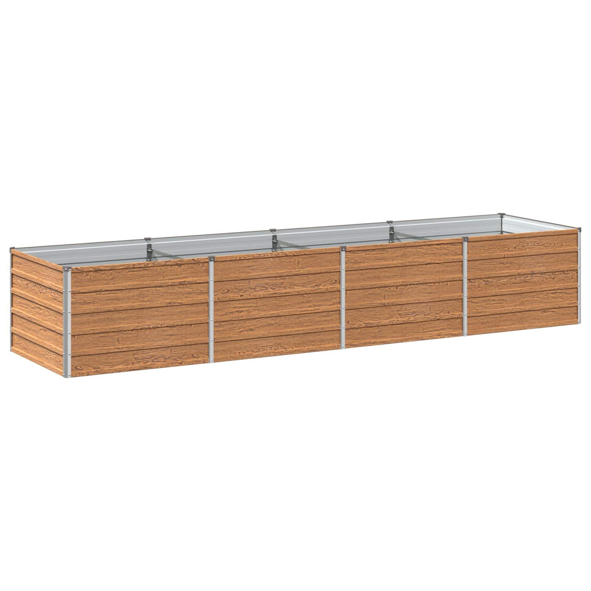 Verhoogd Tuinbed Houtbruin 320 x 80 x 55 cm koudgewalst staal