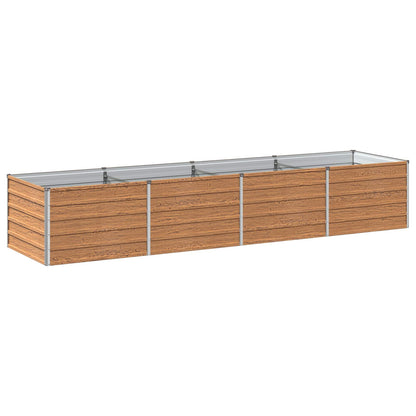 Verhoogd Tuinbed Houtbruin 320 x 80 x 55 cm koudgewalst staal
