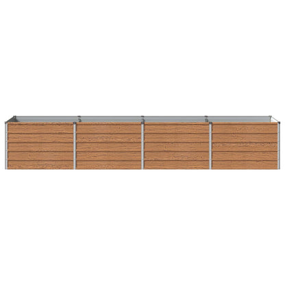 Verhoogd Tuinbed Houtbruin 320 x 80 x 55 cm koudgewalst staal