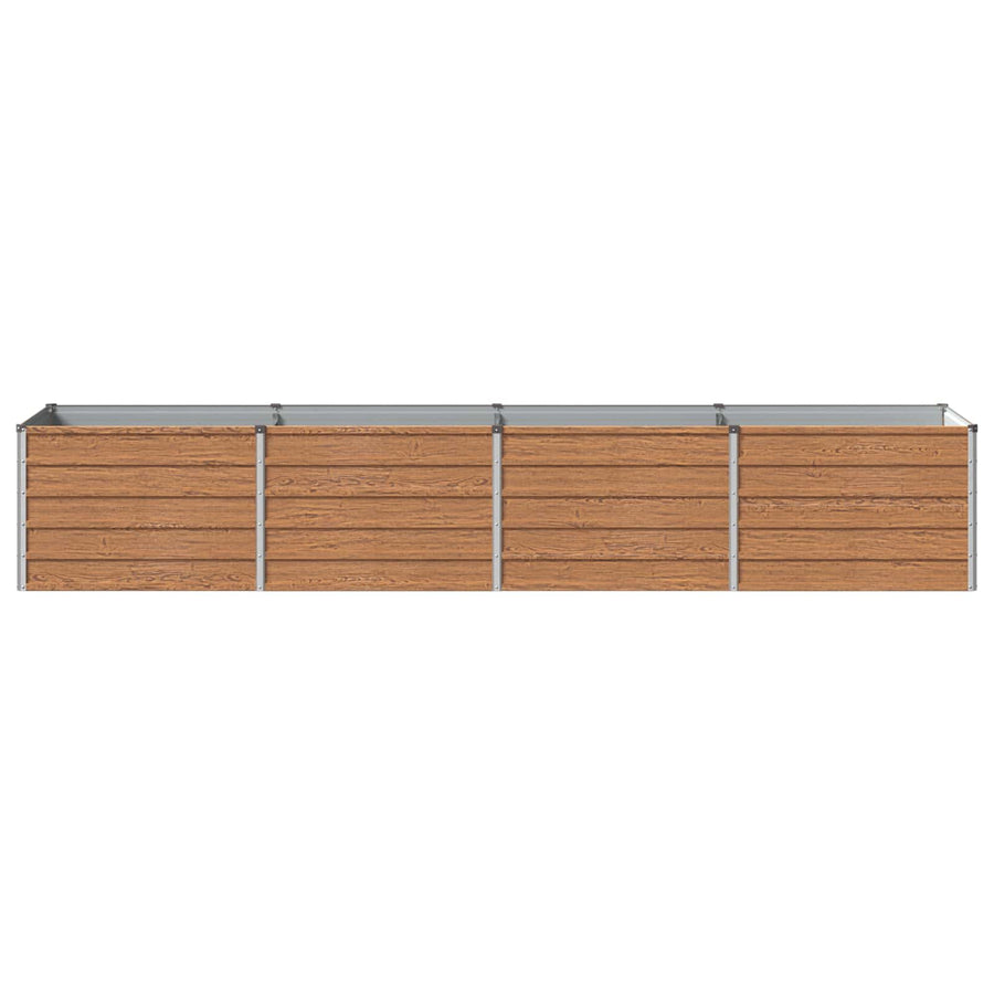Verhoogd Tuinbed Houtbruin 320 x 80 x 55 cm koudgewalst staal
