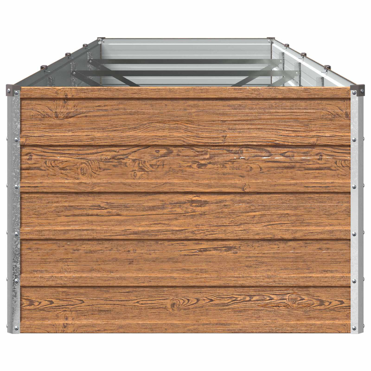 Verhoogd Tuinbed Houtbruin 320 x 80 x 55 cm koudgewalst staal