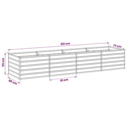 Verhoogd Tuinbed Groen 320 x 80 x 55 cm koudgewalst stalen
