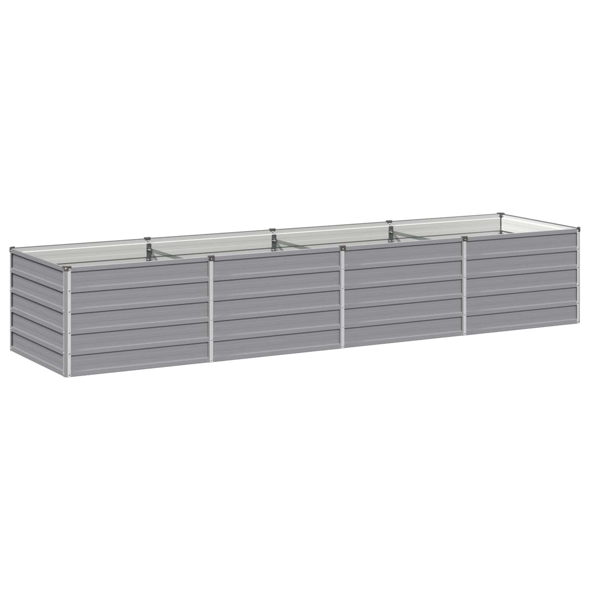 Verhoogd Tuinbed Grijs 320 x 80 x 55 cm koudgewalst staal