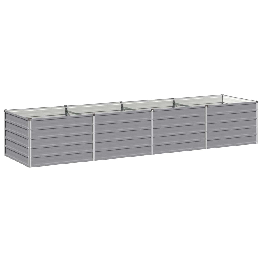Verhoogd Tuinbed Grijs 320 x 80 x 55 cm koudgewalst staal