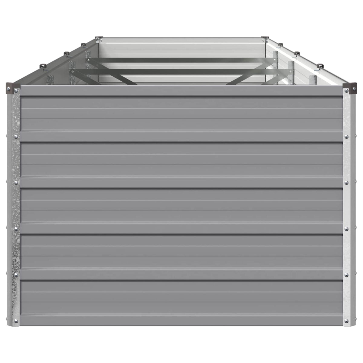 Verhoogd Tuinbed Grijs 320 x 80 x 55 cm koudgewalst staal