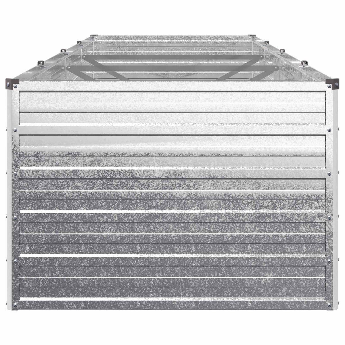 Verhoogd Tuinbed Zilverkleurig 320 x 80 x 55 cm gegalvaniseerd